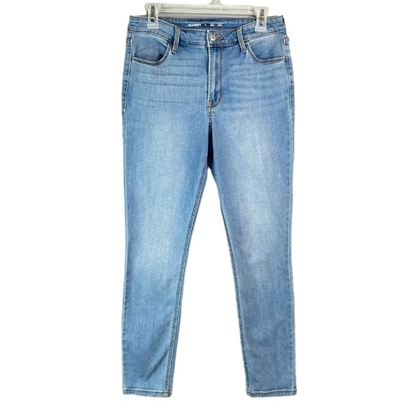 OLD NAVY High-Rise Super Skinny Jeans Jeggings Blue Light Wash Stretch 8 - Picture 10 of 10